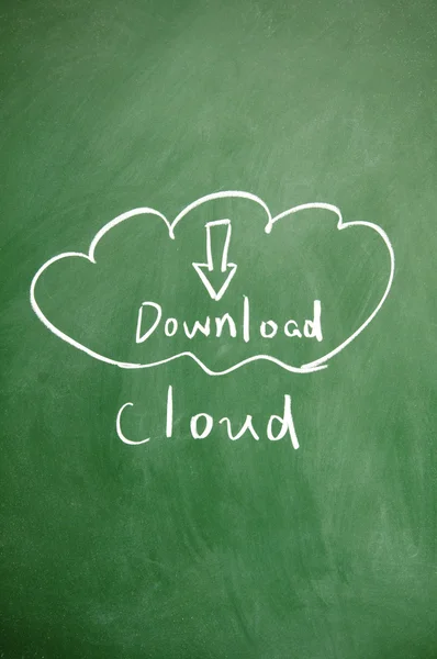 Cloud-Downloadzeichen — Stockfoto