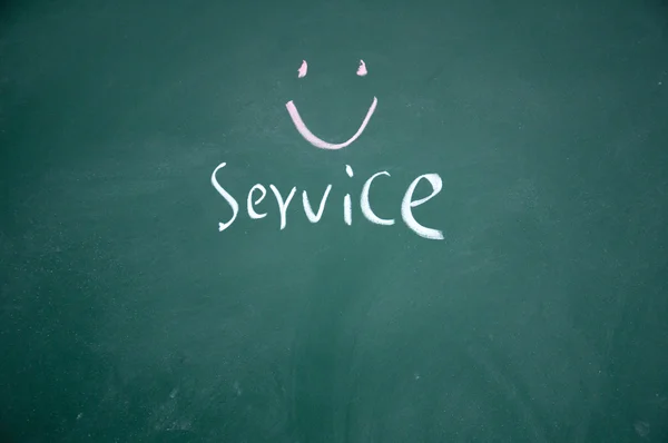 Írta: krétával táblára szolgáltatás megnevezése — Stock Fotó