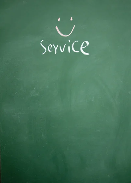 Írta: krétával táblára szolgáltatás megnevezése — Stock Fotó