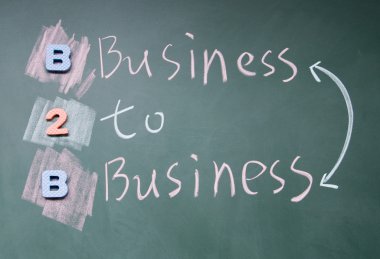 Business to business sign clipart