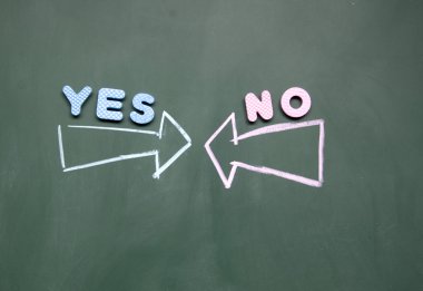 Yes and no arrows clipart