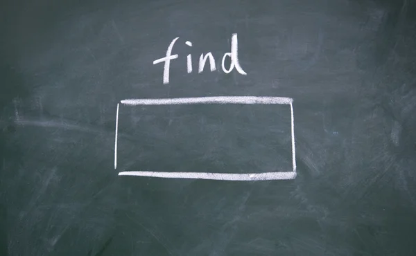 Find interface drawn with chalk on blackboard — Stock Photo, Image