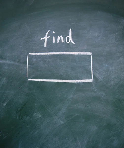 Find interface drawn with chalk on blackboard — Stock Photo, Image