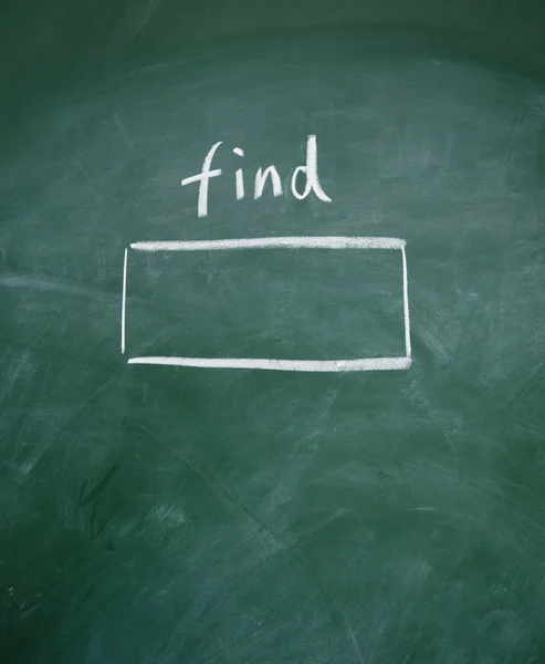 Find interface drawn with chalk on blackboard — Stock Photo, Image