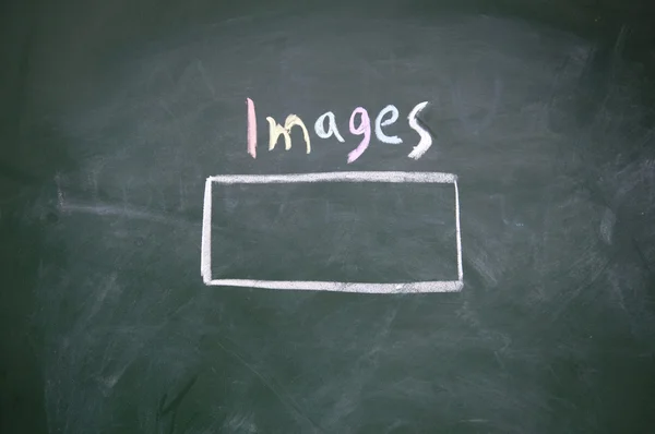 黒板にチョークで描かれた画像検索インタ フェース — ストック写真