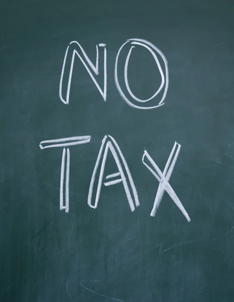 Никакого налогового права, написанного мелом на доске — стоковое фото