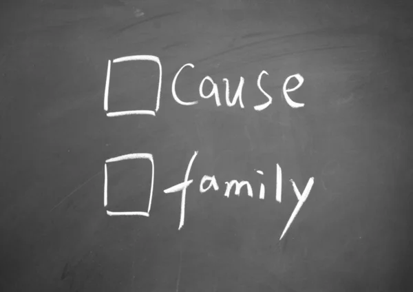 Αιτία ή οικογένεια επιλογή — Φωτογραφία Αρχείου