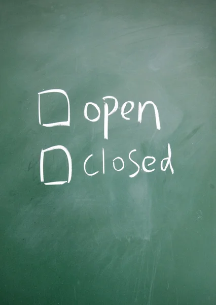 Choix ouvert ou fermé — Photo