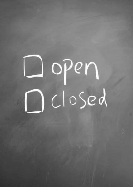 Choix ouvert ou fermé — Photo