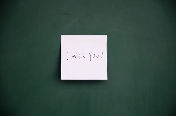 I miss you note — Stock Photo, Image