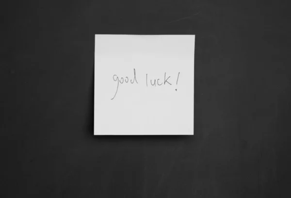 Good luck note — Stock Photo, Image