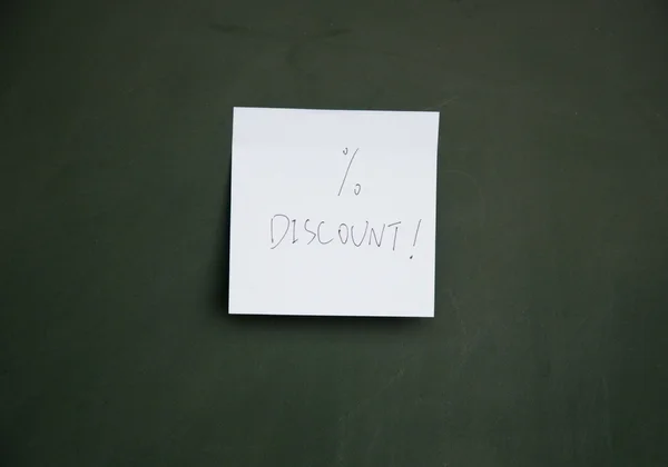 Discount title note — Stock Photo, Image