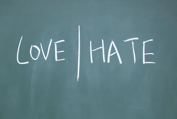 Älska och hata symbol — Stockfoto