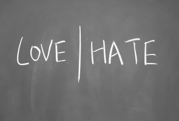 Älska och hata symbol — Stockfoto