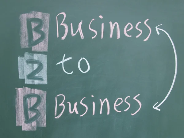 Bisnis ke bisnis tanda — Stok Foto