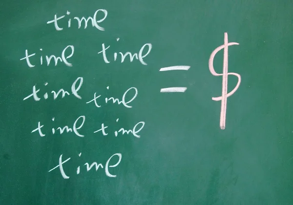 Time=dollar sign — Stock Photo, Image