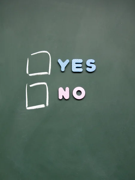 Sim e nenhuma escolha — Fotografia de Stock