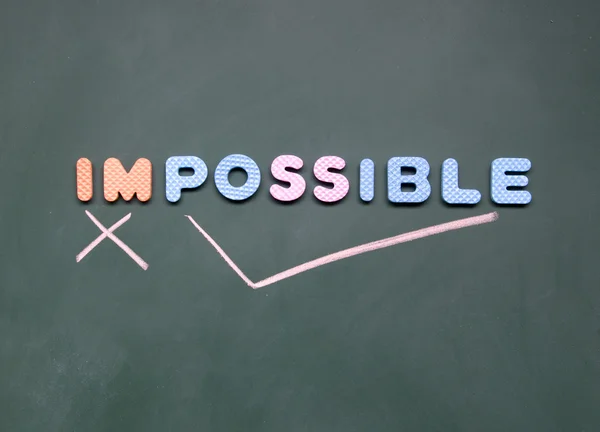 Impossible and possible sign — Stock Photo, Image