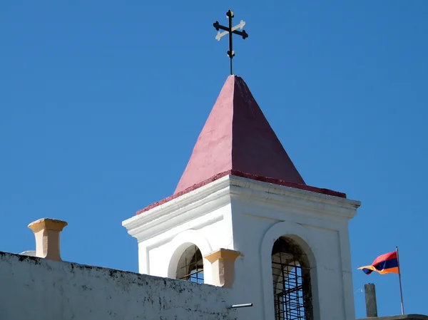 Jaffa Igreja copta e Bandeira da Armênia 2011 — Fotografia de Stock