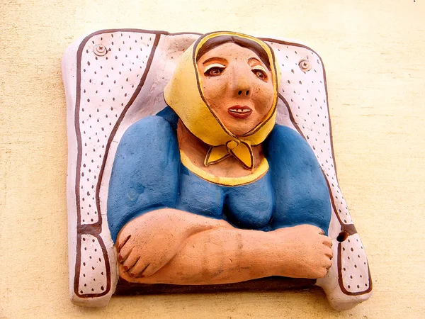 stock image Tel Aviv Neve Tsedek Ceramic Portrait Sculpture 2011