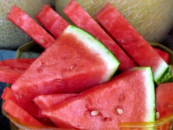 Tel Aviv watermelon slices 2012 — Stock Photo, Image