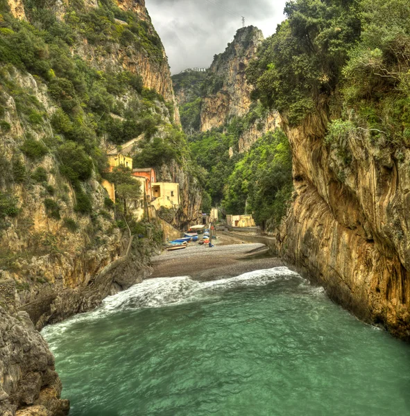 Fiordo de Furore, costa de Amalfi (Italia) ) —  Fotos de Stock