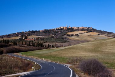 Pienza Toskana (İtalya) manzara