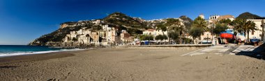 minori (sa) İtalya, amalfi coast büyük peyzaj balıkçı köyü