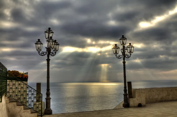 Landscape from Atrani during a temporal — Stock Photo, Image