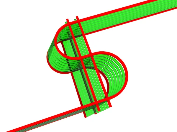 Abstract image of a dollar level of the glass — Stock Photo, Image