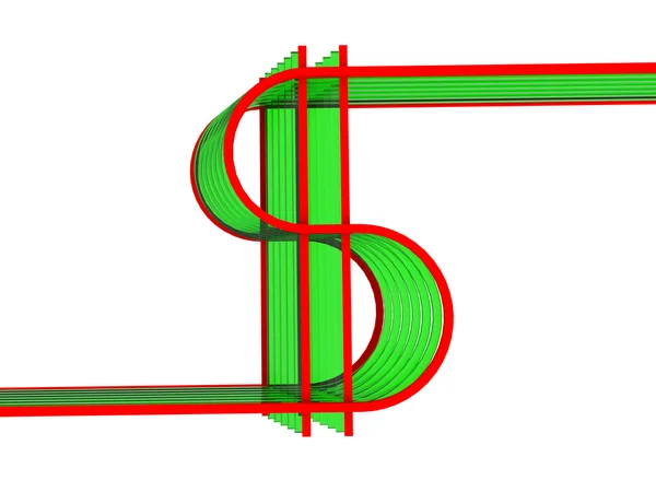 Imagen abstracta de un nivel de dólar del vaso — Foto de Stock
