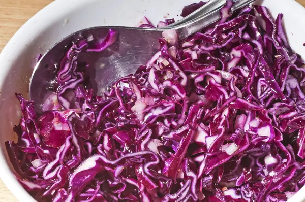 Salad of red kale — Stock Photo, Image
