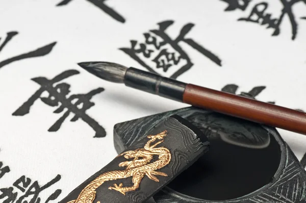 Китайская каллиграфия — стоковое фото