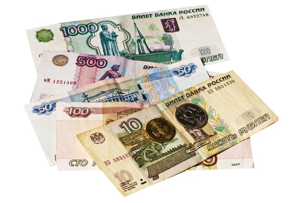 俄罗斯卢布的货币 — 图库照片