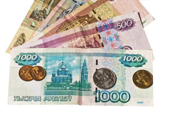 Munteenheid van Rusland rubel — Stockfoto