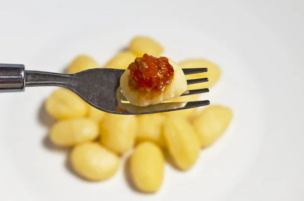 Italian dish gnocci — Stock Photo, Image