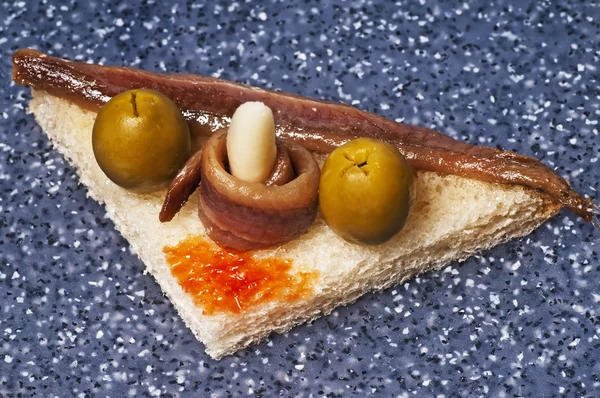 Anchovy appetizer — Stock Photo, Image