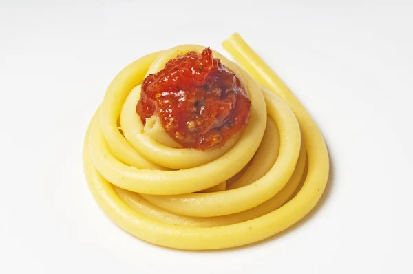 Macarrão com molho de tomate — Fotografia de Stock