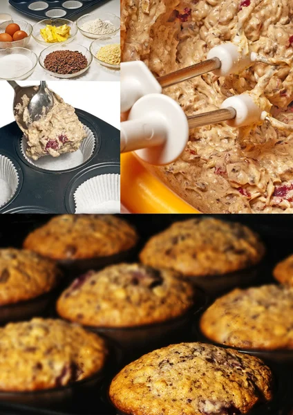 Preparation of muffins — Stock Photo, Image