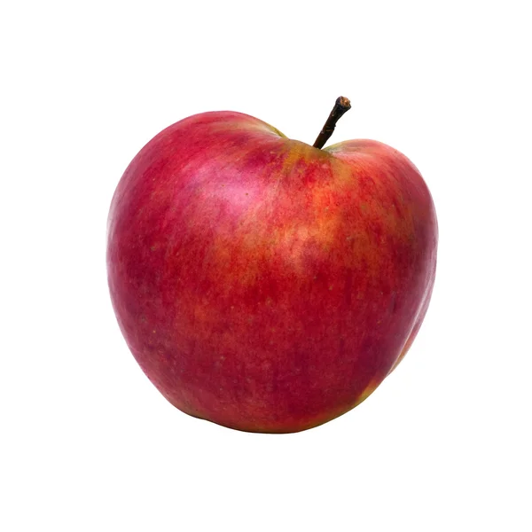 Mărul roșu pe fundal alb — Fotografie, imagine de stoc