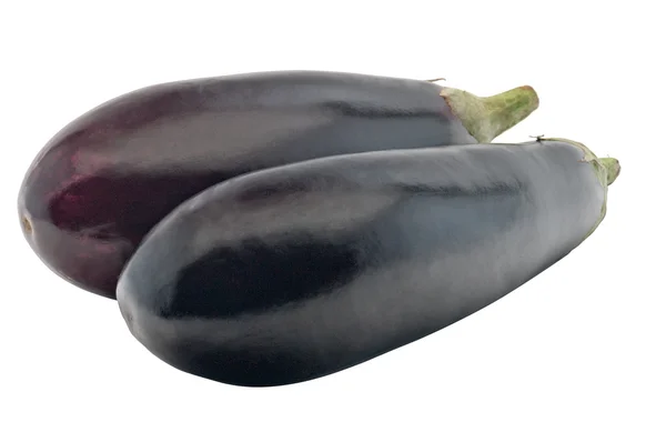 Twee onderliggende aantal aubergine. — Stockfoto