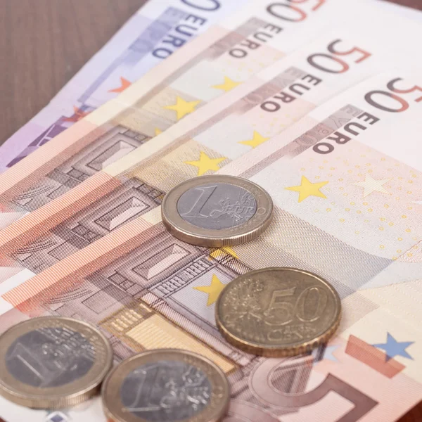 Nahaufnahme von Euro-Münzen — Stockfoto