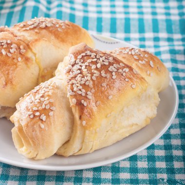 Fresh baked croissants clipart