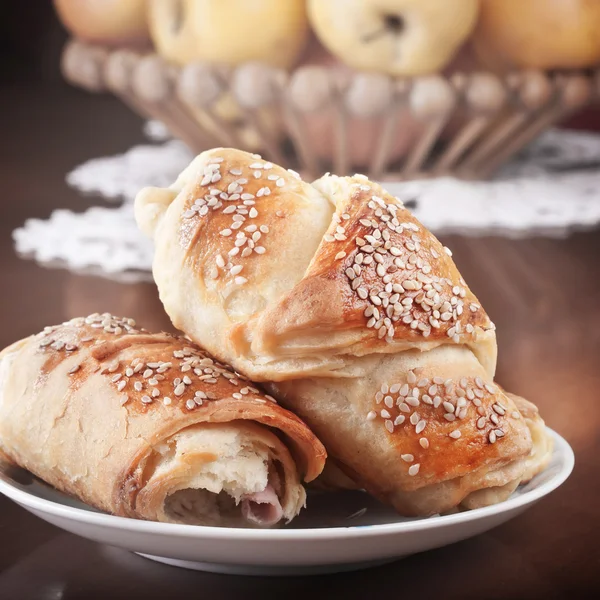 stock image Fresh baked croissants