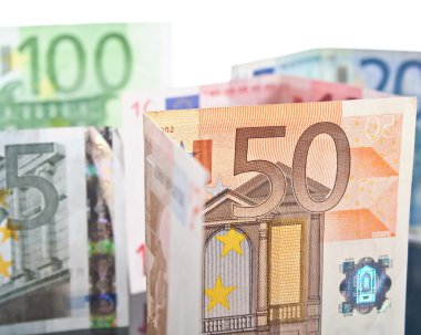 Different euro banknotes clipart