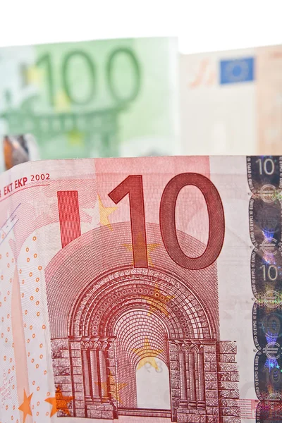 10 euro bill close-up — Stockfoto