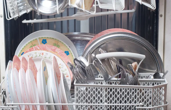 Dishes in the dishwasher — Stock Photo, Image