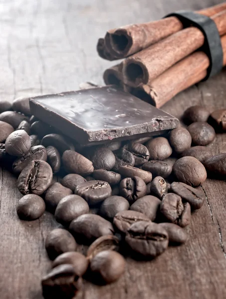 Gewürze und Schokolade — Stockfoto