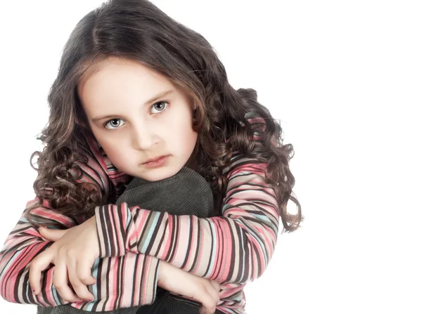 Bella bambina con i capelli lunghi — Foto Stock