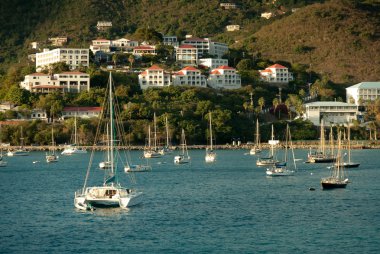 Yacht club in St.Thomas, US Virgin Islands clipart